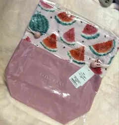 FEILER スイカ柄 ポーチ ピンク