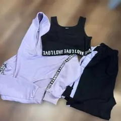 【美品】ジャージ　3点セット　パープル　パーカーインナーズボン