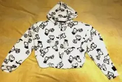PEANUTS スヌーピー柄 フリースパーカー