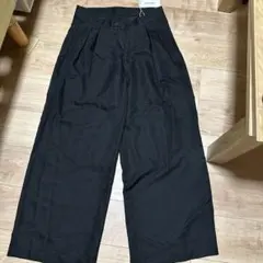 ワイドパンツ Black MONO-MART