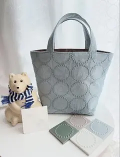 ハンドメイドトート深め◌タンバリン柄◌ミナペルホネンがお好きな方に mina