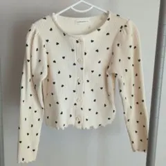 ハート柄　カーディガン　110 　リセマイン（ナルミヤ）