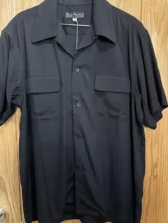 WEARMASTERS 半袖オープンカラーシャツ レーヨン素材ブラック 40のサムネイル