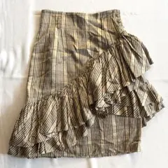 ニコル　膝丈チェックタイトスカート