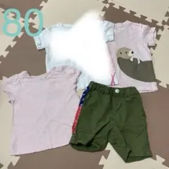 （値下げ）Tシャツ2枚と短パン 80
