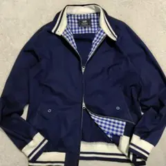 BEAMS スウィングトップ ハリントンジャケット ストレッチ ダブルジップ