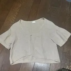 MELROSE 半袖 カーディガン ボレロ ラメ ベージュのサムネイル
