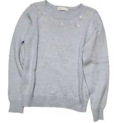 アースミュージックアンドエコロジー　クルーネックセーター　アイスブルー　S