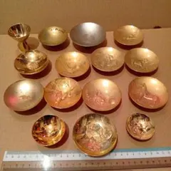 24KGP 金杯 金盃 金メッキ 干支 鳳凰 菊花紋等 50点 約4.3kg - メルカリ