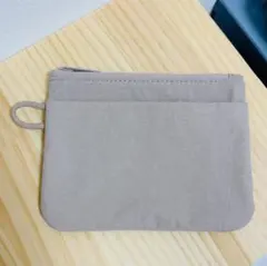 MUJI無印良品リンクルナイロン フラットポーチ S ピンク約13.6×10cm
