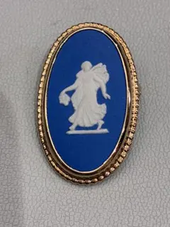 の*ん様 WEDGWOOD　ジャスパー　ブローチ　 ロイヤルブルーのサムネイル