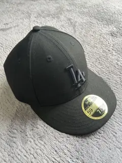 LAロゴ ブラック ベースボールキャップ 7 1/4