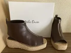 Mila Owen フロントジップ ブーツサンダル ブラウン　37サイズ 新品のサムネイル