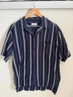 TOMORROWLAND 半袖シャツ M ネイビー ストライプ