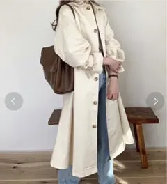 chocomee ステンカラーフレアコート