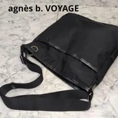 最終値下◆agnès b. VOYAGE◆ショルダーバッグ ナイロン レザー 黒