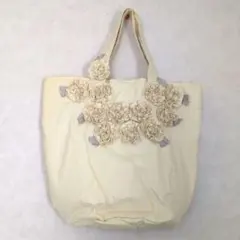 POTECHINO トートバッグ アイボリー 花モチーフのサムネイル