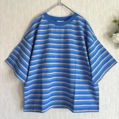 新品　マルチボーダーTシャツ　SM2 ブルーのサムネイル