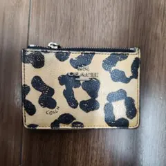 COACH ヒョウ柄 コインケース/カードケース