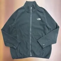THE NORTH FACE フリースジャケット 刺繍ロゴ 古着 黒 Lサイズ