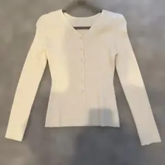 【HARUKA DESIGN】　袖スリットリブカーディガン　新品未使用