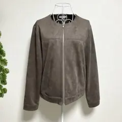 ザ ショップ ティーケー・XL ノーカラージャケット スエード風 ブラウンのサムネイル