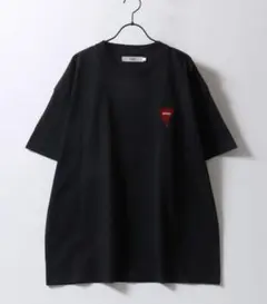 OPINES ハート刺繍 ブラック Tシャツ