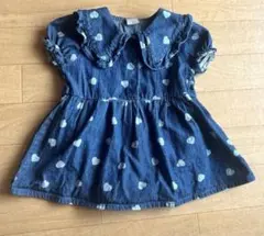 バースデイ　futafuta デニムロンパース　70