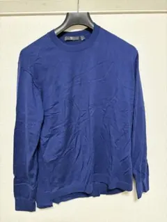 【ユニクロ＋J】カシミヤ混セーター　ネイビー　L