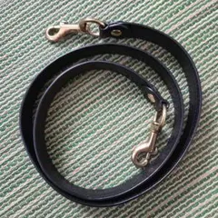 【中古】ショルダーストラップ　ブラック　ゴールド金具