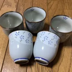 湯呑み茶碗 花柄 5客セット
