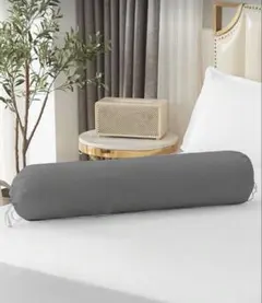 グレー 円筒形 枕カバー 抱き枕カバー 106×35cm