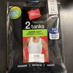 Hanes タンクトップ　ブラックLL