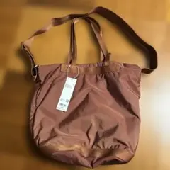 未使用タグ付き　Uniqlo U ブラウン ショルダーバッグ