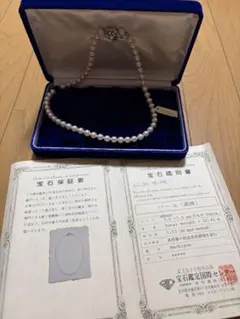 未使用品】本真珠 約7mm前後で均一です。ネックレス ケース付き 京王 