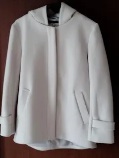 COMME CA ISM フード付きアイボリージャケット サイズ9