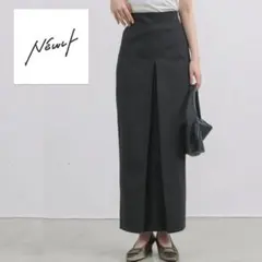 NEUNA【大きなタックが大人レディな1枚。】前タックペンシルロングスカートMのサムネイル
