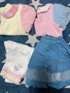 クーラクール♡70 80（夏服　女の子　半袖　キュロット　うさぎ　フリル