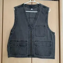 GU デニムベスト グレー Mサイズ