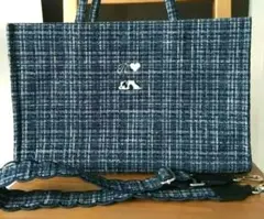 【匿名】新品未使用　elu. フルールトート ツイード　アイスブルー 匿名】新品未使用 elu. フルールトート ツイード アイスブルー - メルカリ