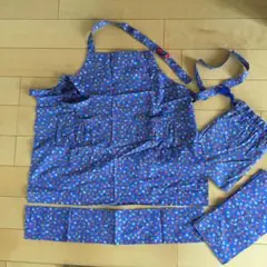 手作りエプロン&三角巾　4点セット