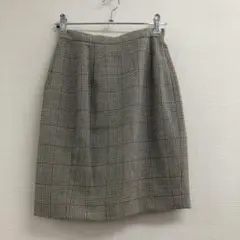 ロペ グレー系 チェック柄スカート 60-86 上品 きれいめ 秋冬 フォーマル