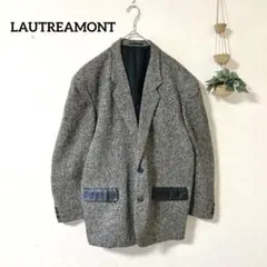 極上素材！ロートレアモン メン 牛革パッチ付 ウール90% テーラードジャケット