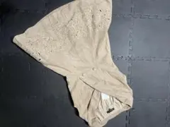 rienda Fスエードエンブロフレアワンピース ライトベージュ