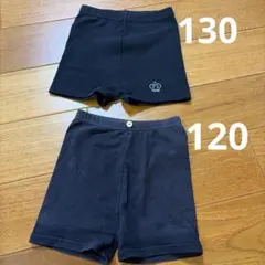 見せパン　一分丈スパッツ　黒