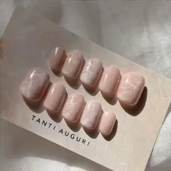 大理石ネイル　ニュアンスネイル　シンプルネイル　ピンクネイル