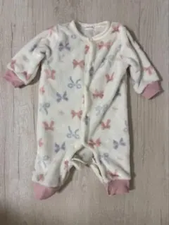 リボン柄フリースベビーパジャマ(70cm)