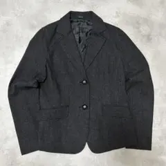 コムサ ウールジャケット アンゴラ カシミヤ混 ブラック 上品