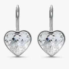 【新品未使用】✨スワロフスキー Bella ハート ドロップピアス シルバー