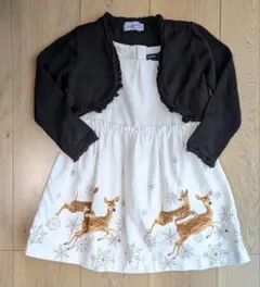 【100cm】ミキハウス ボレロ＆GAP 鹿ワンピース